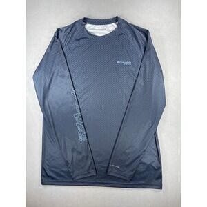 Columbia PFG Shirt Mens Polyester Regular Fit Blue Small